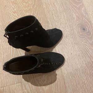 Alaia heel boots in black suede italian size 39.5
